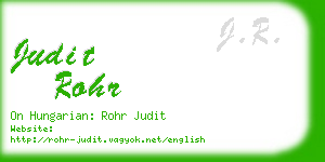 judit rohr business card